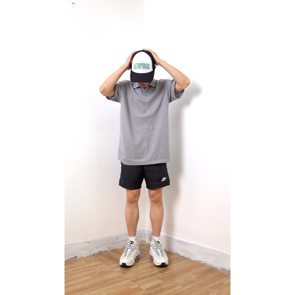 Áo Polo Nam cổ bẻ oversize thun basic cộc tay vải cá sấu cotton phong cách trẻ trung chuẩn form nhiều màu