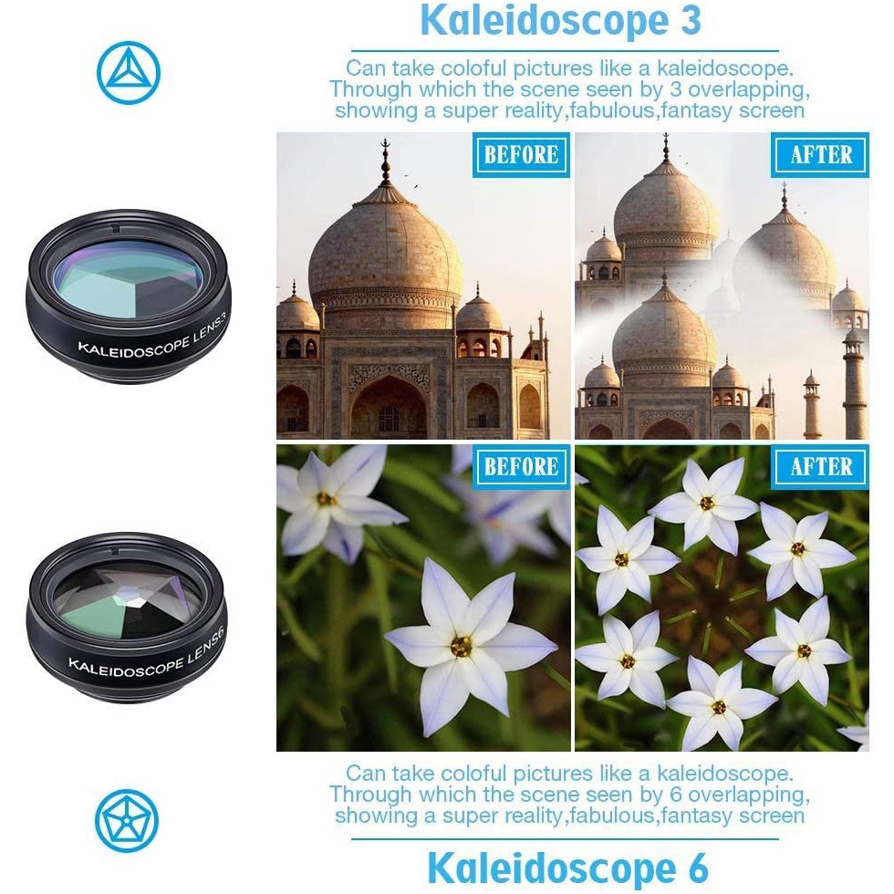 Apexel 10in1 Điện thoại Camera Lens Kit Fisheye Wide Angle Macro 2X Telescope Lens (APL-DG10) cho iPhone of Apple Samsung Huawei Oppo Vivo