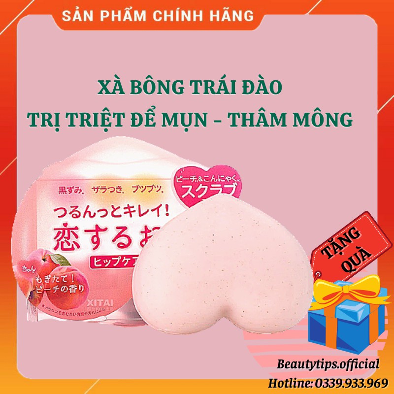 [Chính Hãng] Xà Phòng chống Thâm Mông Pelican For Back 80g Trái Đào (Nhật Bản) + Tặng 1 Mask