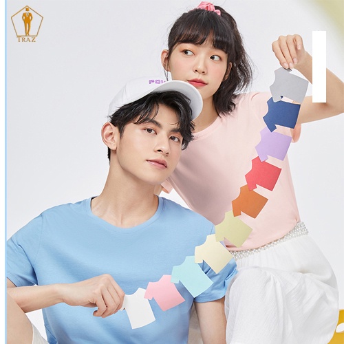 Áo Thun Nam Nữ Phom Rộng Unisex(Free size) Cổ Tròn Vải Cotton Co Giãn Dày Dặn Phông Trơn Basic Nhiều Màu Tay Ngắn