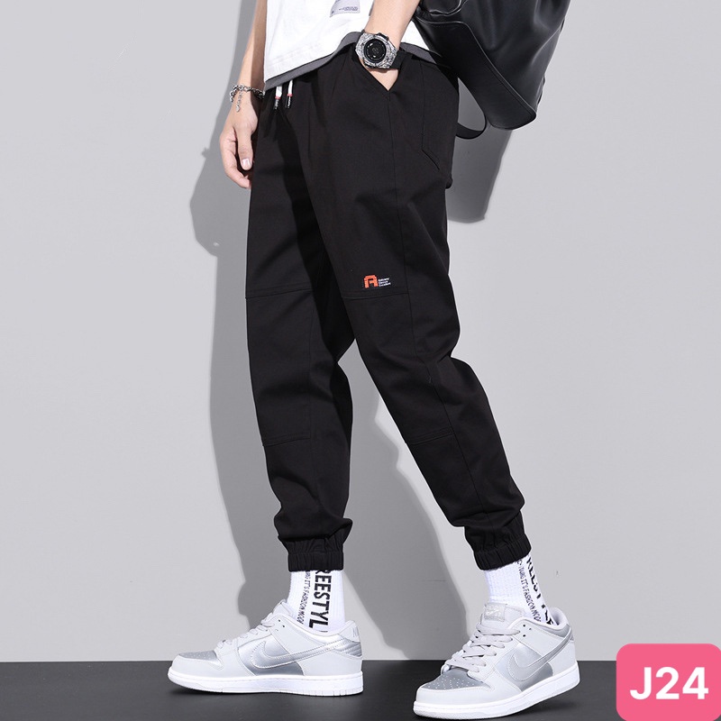 Quần jogger nam bo chân màu đen không rách gối chất kaki cao cấp co dãn 4 chiều, quần baggy nam 10Hado18 Nhiều mẫu mới