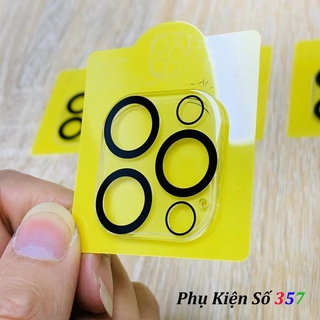 Cường lực Camera iPhone 11 đến 13Promax 3D đế Vàng, chống phản chiếu cam (Tặng bộ lau)