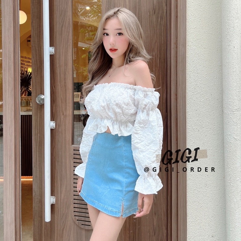 Chân váy ngắn chữ A vải jeans