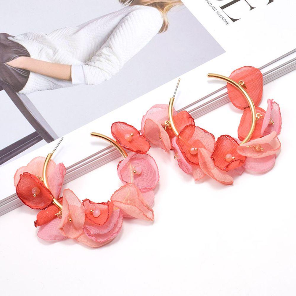 Bông Tai Dạng Vòng Đính Hạt Tròn Thời Trang Đi Biển Cho Nữ