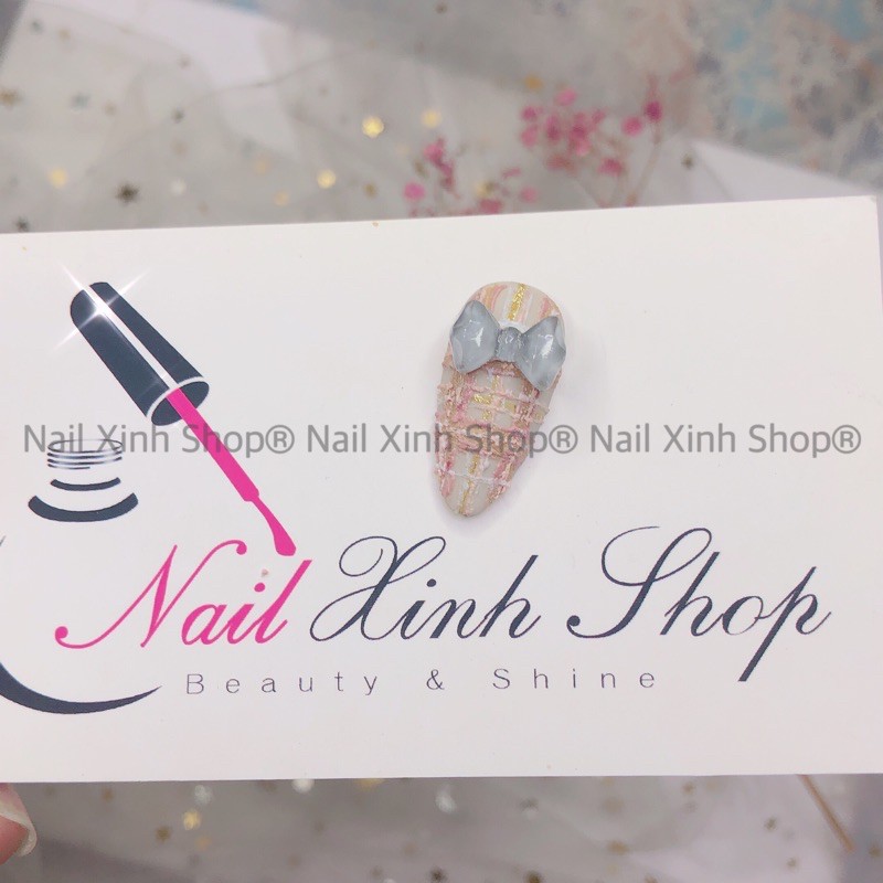 [Mới ] Hũ trang trí móng nail - 6 charm nơ / charm nơ hot nail