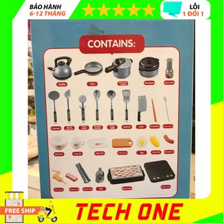 BỘ ĐỒ CHƠI NẤU ĂN 36 MÓN CHO BÉ - techone