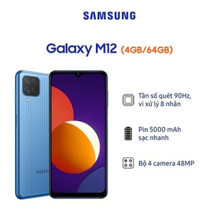 Điện Thoại Samsung Galaxy M12 (4GB/64GB) Fullbox Nguyên Seal Chính Hãng SGM12  - smartphone giá rẻ