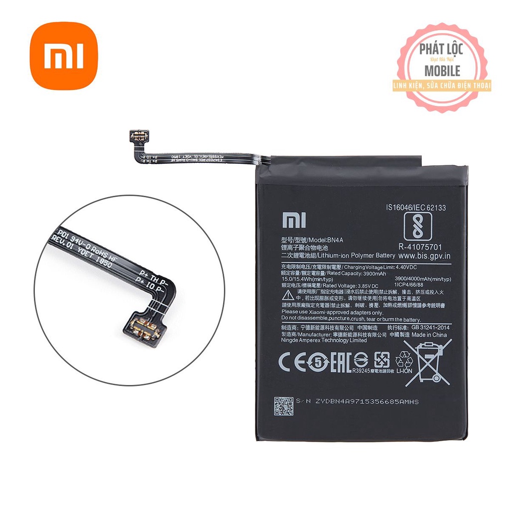 Pin Xiaomi Redmi Note 7/ Note 7 Pro, Mã pin BN4A, Dung lượng 4000mAh, Bảo hành 3 tháng. Tặng kèm bộ tua vít mở máy