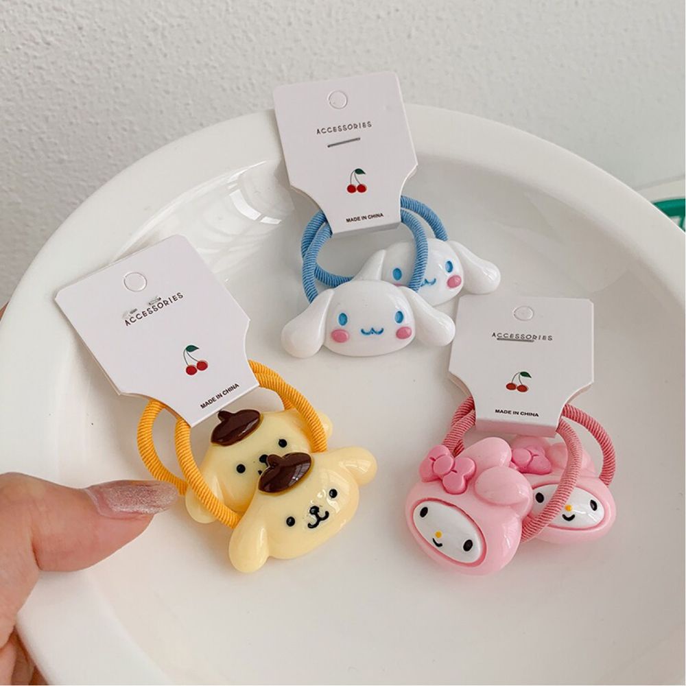 Dây Buộc Tóc Co Giãn Họa Tiết Thỏ / Chữ Phong Cách Hàn Quốc Cho Bé Gái Giá Đỡ