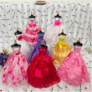 Váy dạ hội cho búp bê barbie 30cm