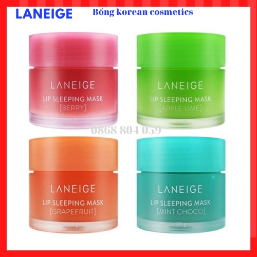 Mặt nạ ngủ môi Laneige Lip Sleeping Mask Berry 20g.Dưỡng môi laneige, ủ môi mini Laneige 3g