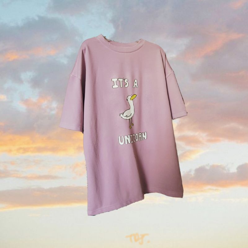 Áo thun unisex form rộng oversize in chu basic