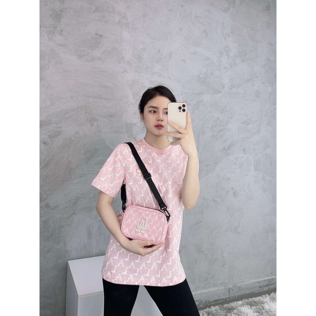 Túi đeo chéo nữ B214 MLB LA MONOGRAM CROSSBODY BAG PINK