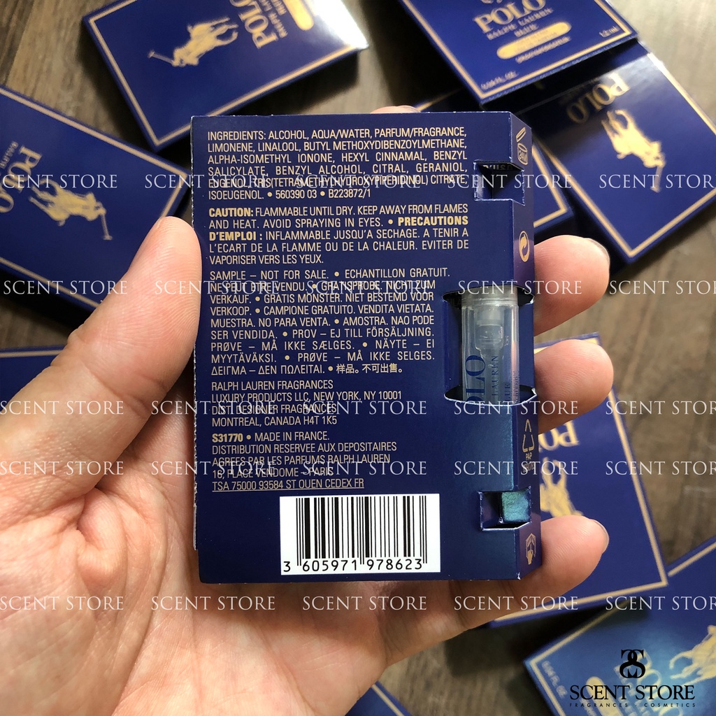 Scentstorevn - Vial chính hãng nước hoa Ralph Lauren Polo Blue Gold Blend, Red Intense