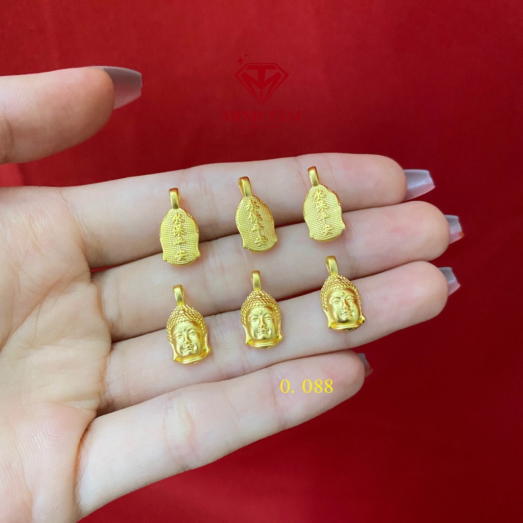 Charm 24 k mặt phật khắc chú bình an mix vòng tay Minh Tâm Jewelry