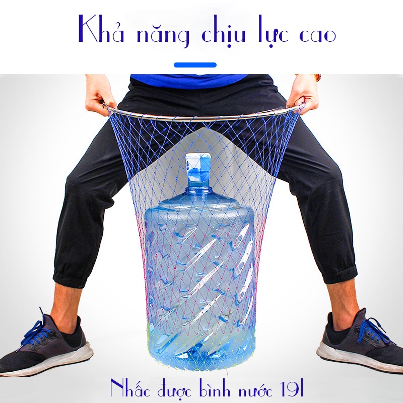 Vợt vớt Cá Inox Vành Tròn, Vành Tam Giác Đủ Size, Chất Liệu Inox Siêu Bền