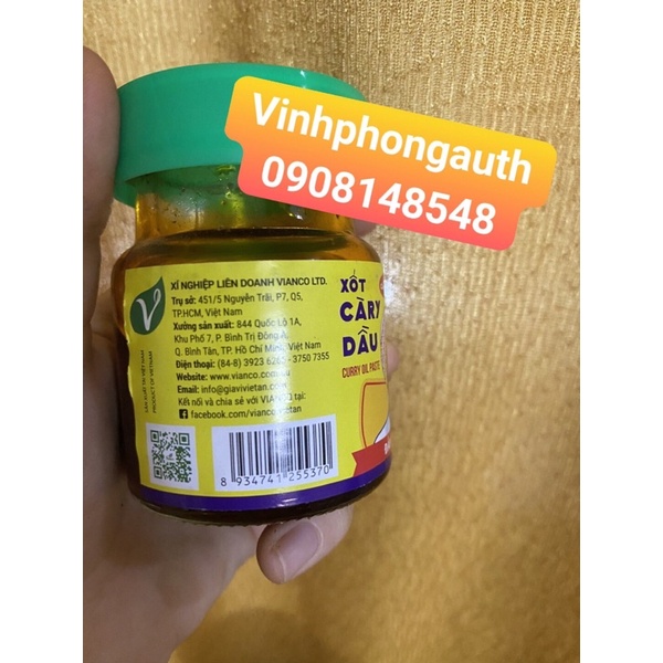 Hũ Xốt cà ri dầu Vianco , nhãn Đầu bếp Ấn Độ - Cà ry Việt Ấn 50g