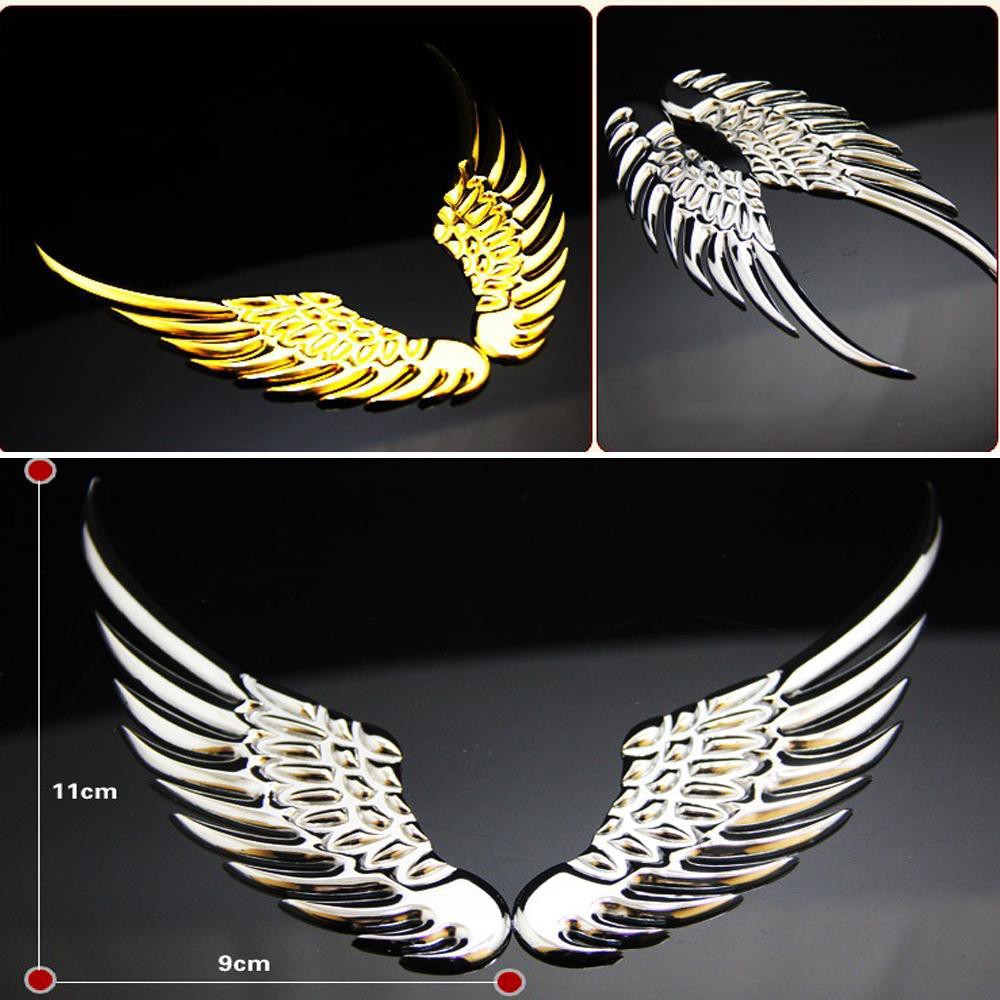 [Mã LIFEAU5SALE giảm 20k đơn 50k] Đôi cánh thiên thần 3D dán trang trí logo hãng ô tô