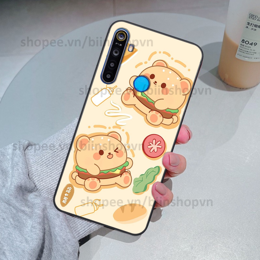Ốp Realme 5 / 5 Pro / C3 in hình gấu chocolate kẹo ngọt siêu đẹp siêu xinh