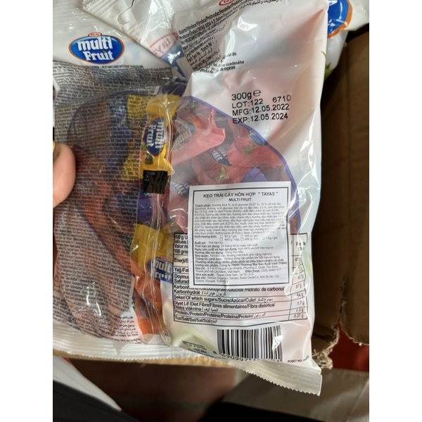 Kẹo trái cây hỗn hợp Tayas Multi fruit 300g