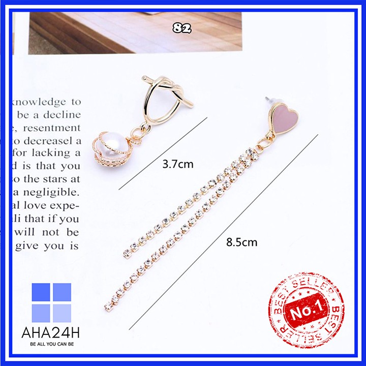 BÔNG TAI SÀNH ĐIỆU ĐỐI XỨNG 2 MẪU KHÁC NHAU TINH TẾ AH82