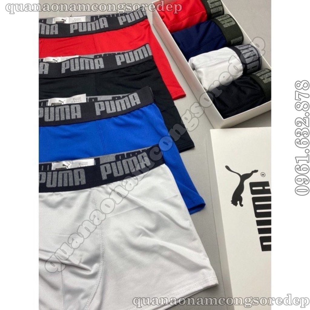 HỘP 5 QUẦN Quần Lót Nam Boxer PUMA - Sịp Nam Cao Cấp PUMA mẫu mới,co giãn mềm mịn hàng chính hãng