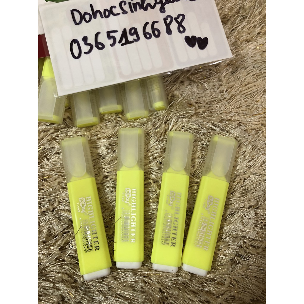 Bút Nhớ Dòng Nhiều Màu Vàng Bút Highlighter