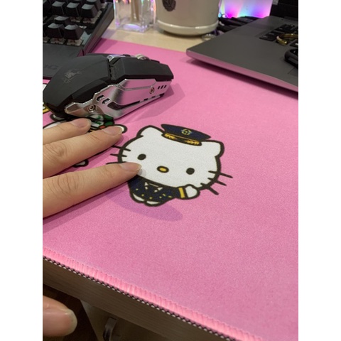 Lót Chuột Cỡ Lớn - Anime HELLO KITTY size 800x300x3MM- LÓT CHUỘT HELLO KITTY