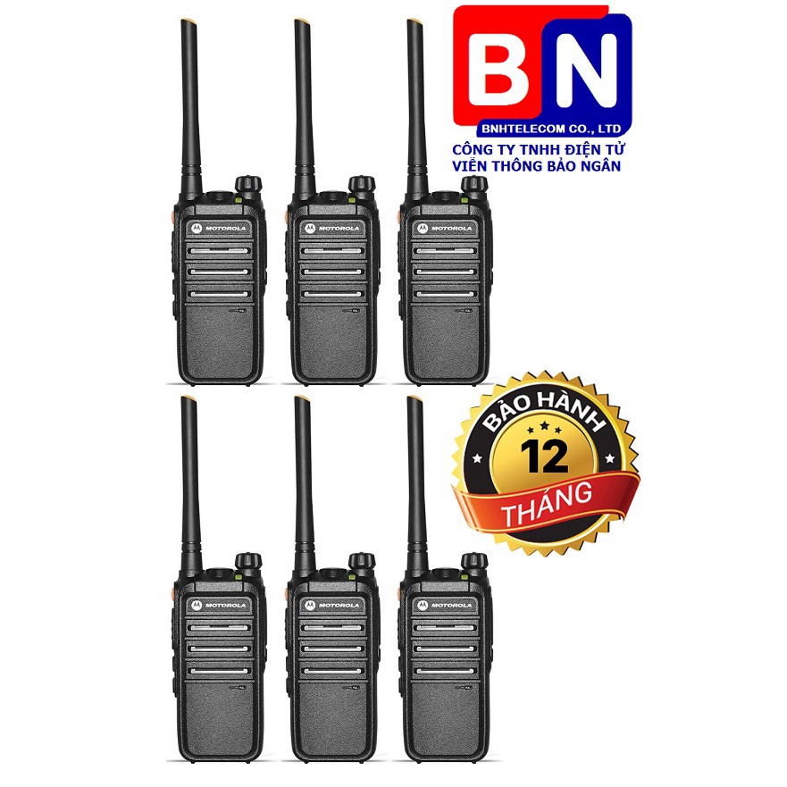 Bộ 6 Máy Bộ đàm Motorola CP-318 + 6 Tai Nghe Dây Xoắn Cao Cấp CP318