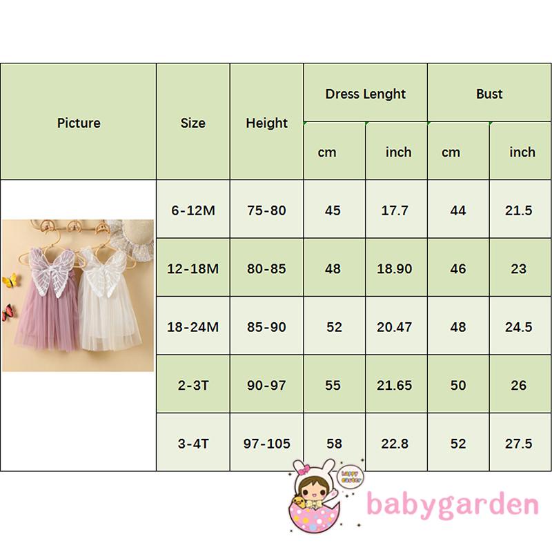 Đầm Lưới Không Tay Hình Bướm Dành Cho Bé Gái 6 Tháng Tuổi 4 Tuổi