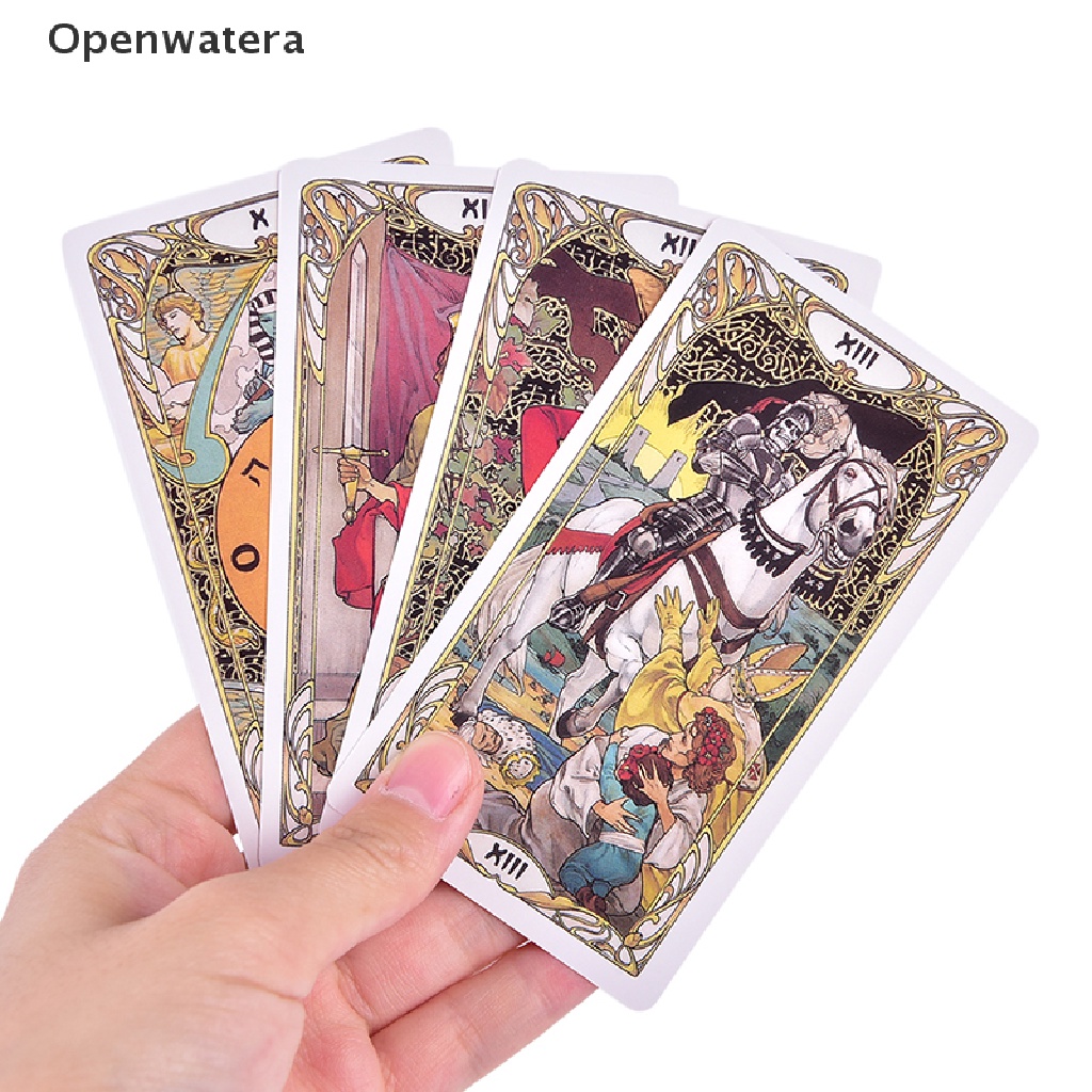 Bộ bài tarot gồm 78 lá màu vàng đồng sang trọng phù hợp cho người mới bắt đầu