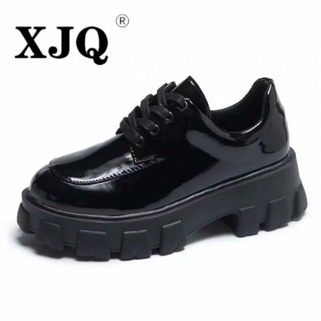 (Sẵn 39 bóng) Giày ulzzang da bóng độn đế A1 | BigBuy360 - bigbuy360.vn