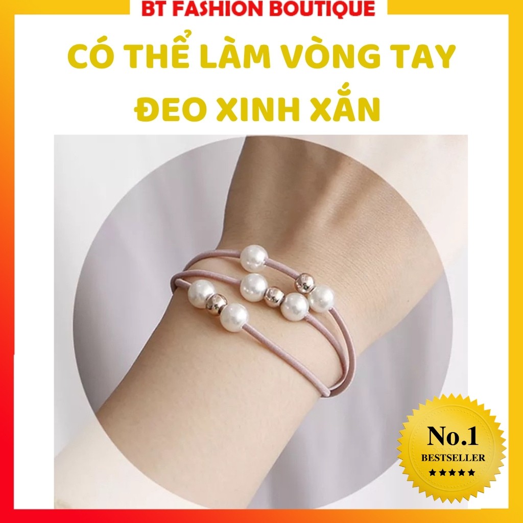 Dây buộc tóc Hàn Quốc ngọc trai NT001 dễ thương xinh xắn | BigBuy360 - bigbuy360.vn