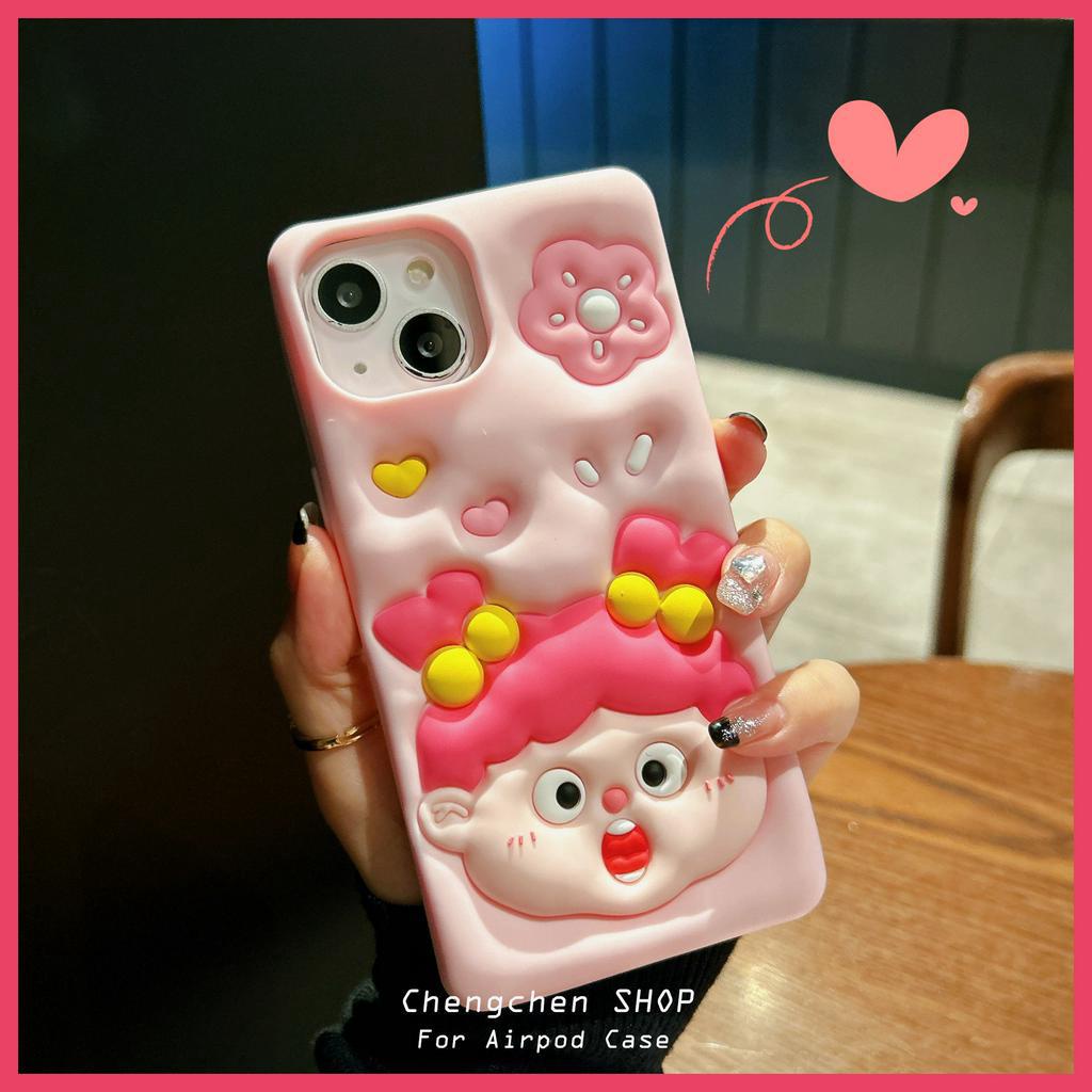 Ốp Điện Thoại Hình Cô Gái Bện Dây Cho iPhone14ProMax iP13Pro 13 iPhone11 12Promax 13Promax 11 12 13 14