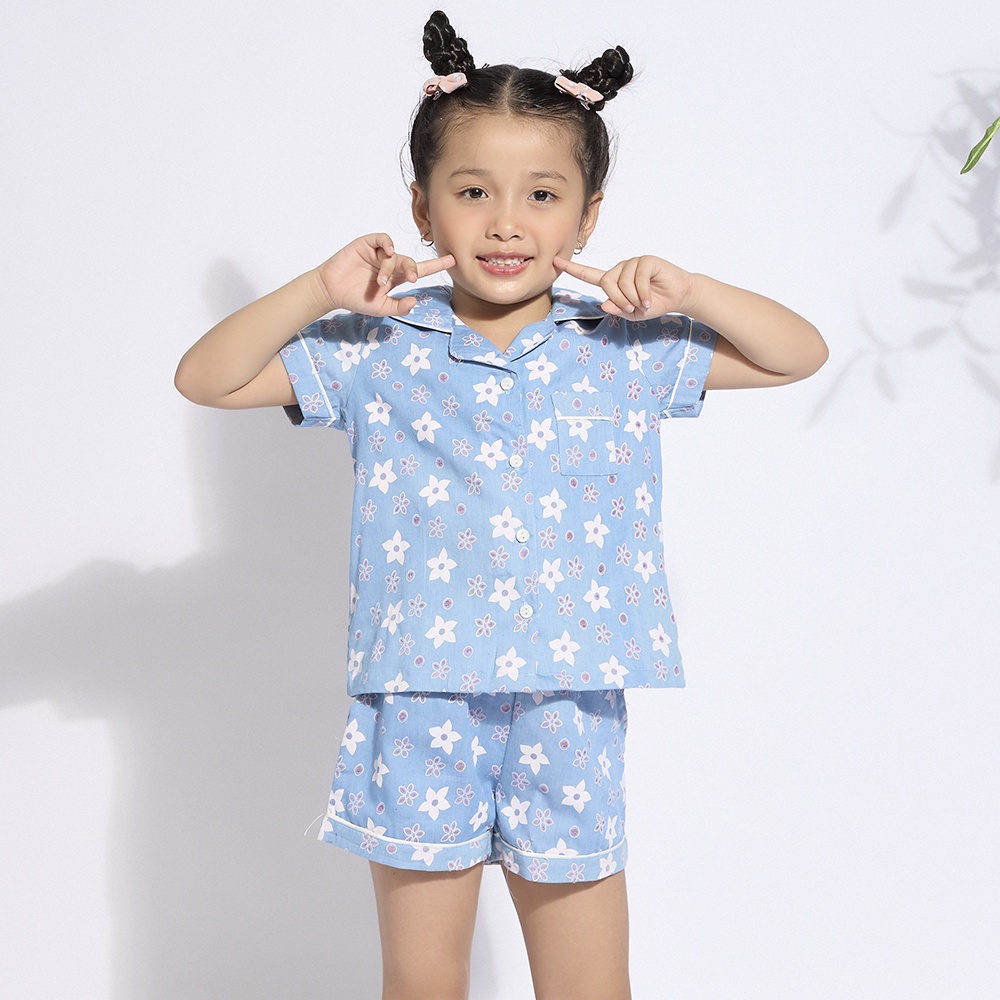 Bộ Đồ Short Kate Bé Gái Vincy Thoáng Mát KSK010W11