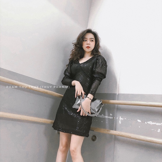 Váy Sequin tay bồng