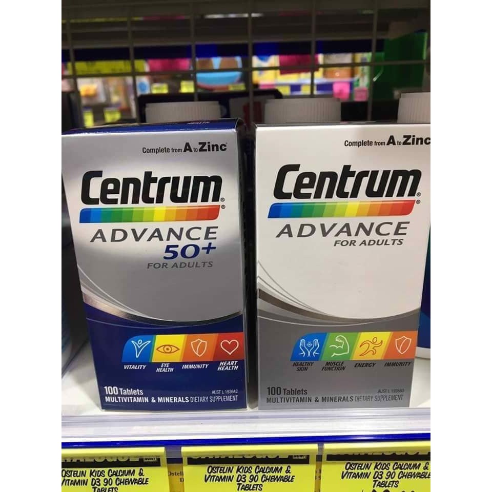 CENTRUM ADVANCE CHO NGƯỜI TRÊN 50 TUỔI 120 viên - ÚC