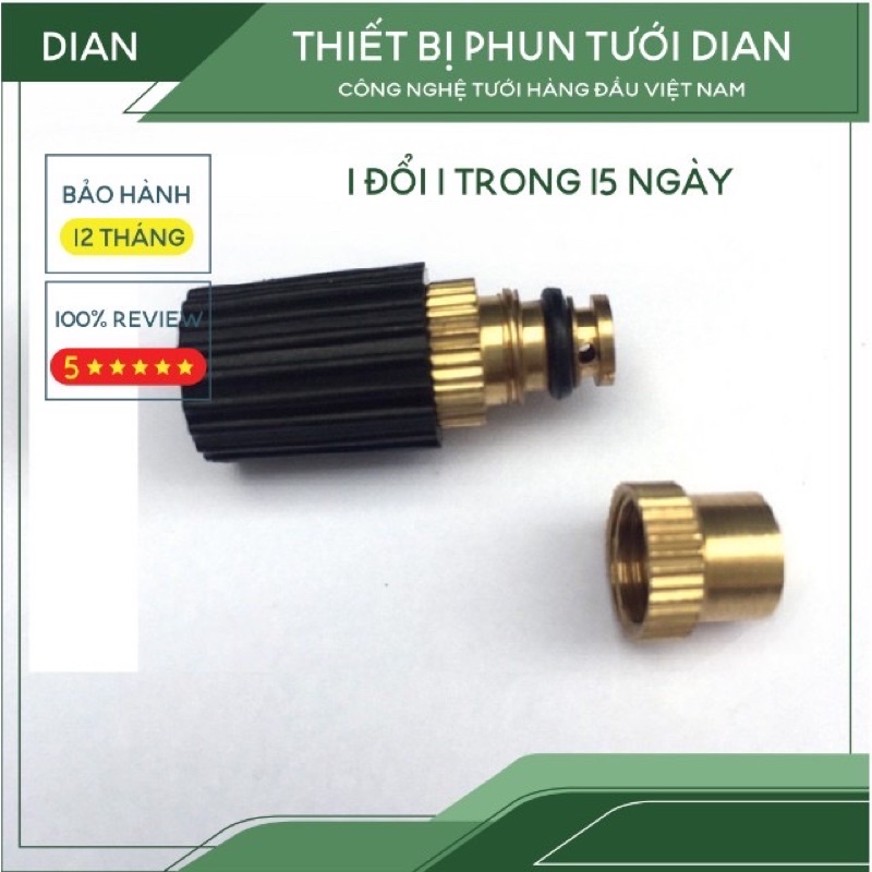 Bộ Kit Phun Sương Tưới Cây Tự Động 20 Béc Đồng Cao Cấp Tưới Lan, Cây Cảnh