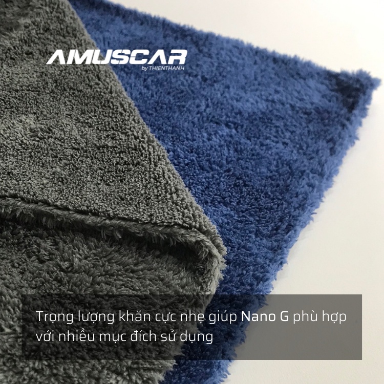 Khăn lau xe ô tô cao cấp 100% Microfiber siêu sợi Nano G chuyên dụng cho bề mặt sơn