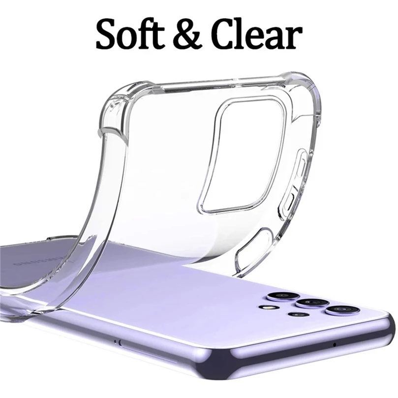 Ốp Điện Thoại Silicone TPU Mềm Trong Suốt Chống Sốc Cho Samsung Galaxy S22/S22 Plus/S22 Ultra