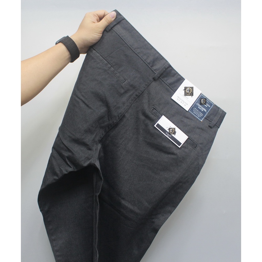Quần Kaki Nam Cao Cấp Ghi đậm KC-19, Quần kaki dáng ôm đứng, Chất co giãn thoải mái, Lịch sự trẻ trung - DOKI
