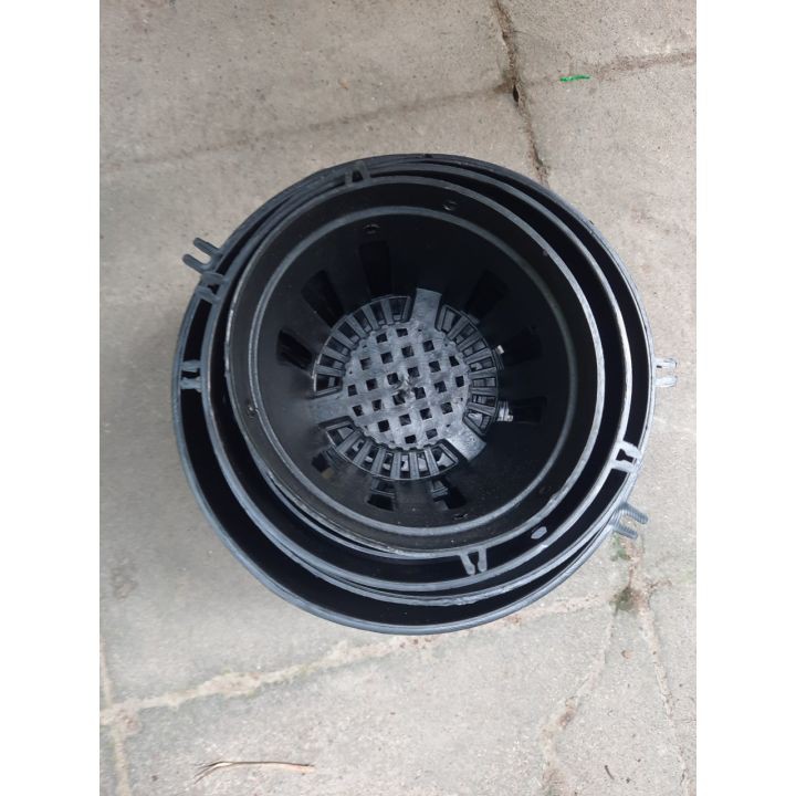 [Giá sỉ] Chậu nhựa đen trồng lan – phi 16 cm