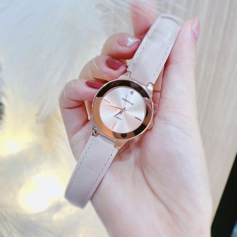 Đồng hồ nữ Armitron dây da, kích thước 30mm