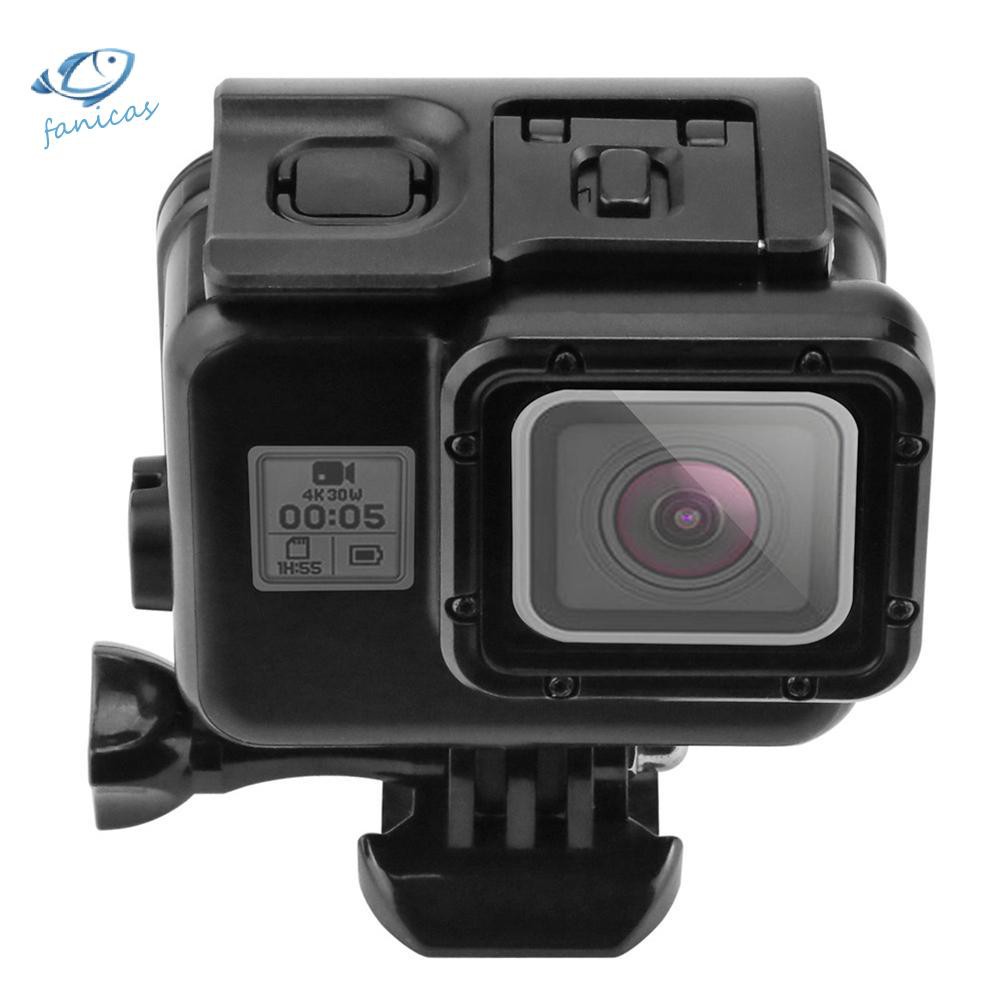 Vỏ bọc bảo vệ camera chống thấm nước hỗ trợ khi lặn sâu 45m màu đen dành cho Gopro Hero 7 6 5