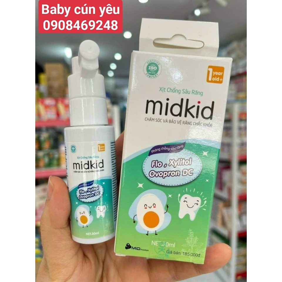 Xịt Chống Sâu Răng MIDKID an toàn tuyệt đối an toàn dành cho bé