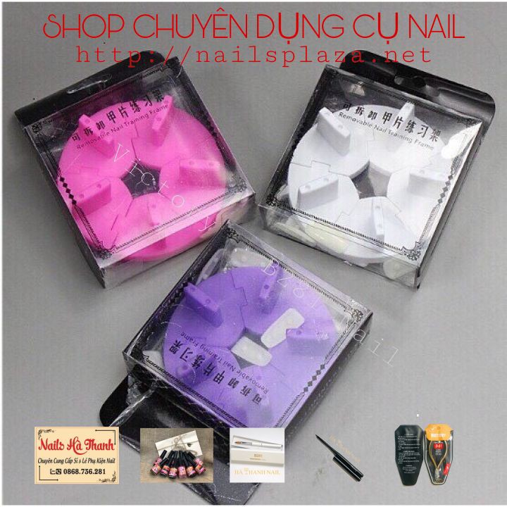 Đế Gắn Móng Mẫu Tập Vẽ , Đế Móng Làm Mẫu Nail 6 Miếng Bằng Nhựa