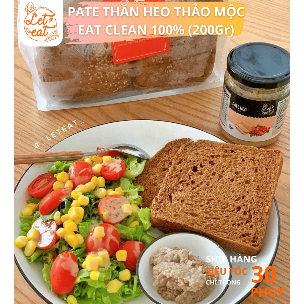 SHIP 1H HÀ NỘI  PATE THĂN HEO THẢO MỘC EAT CLEAN 100% (200Gr)