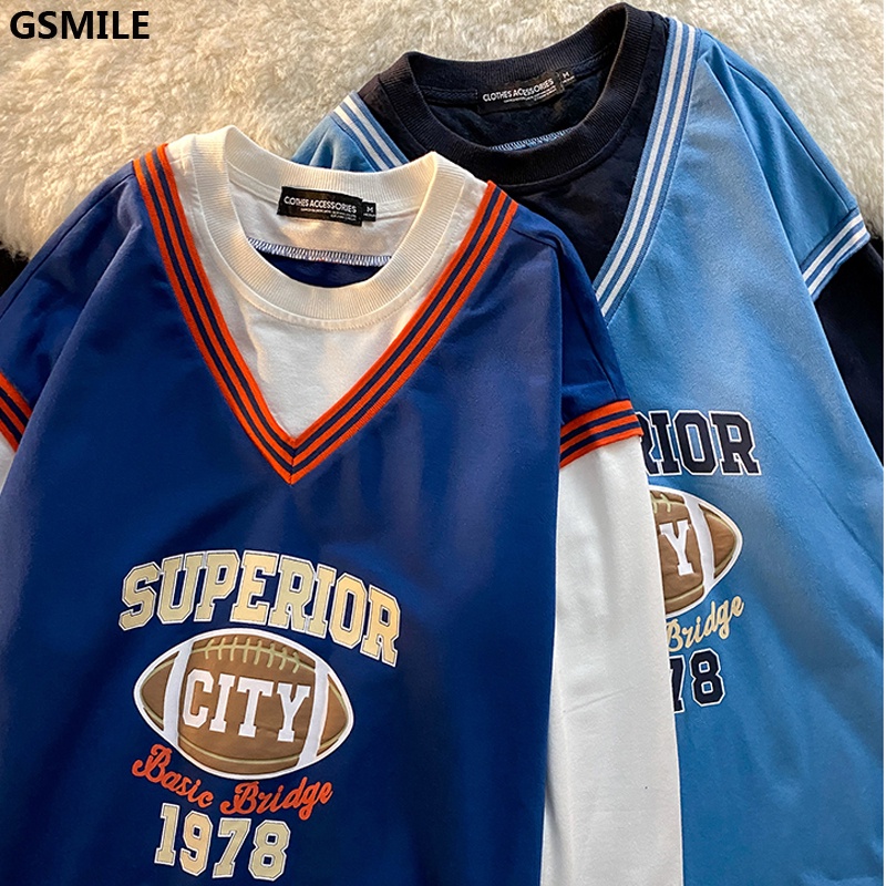 Áo Sweater Đồng Phục Bóng Chày Hai Mảnh In Chữ Thời Trang | BigBuy360 - bigbuy360.vn