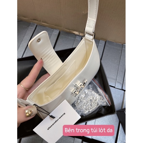 Túi Wang W dáng bầu kẹp nách da trơn mịn size mini và size 21 hàng xuất
