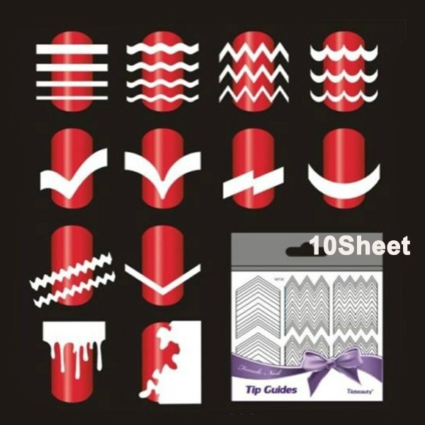 (Hàng Mới Về) Set 10 Tấm Sticker Dán Móng Nghệ Thuật